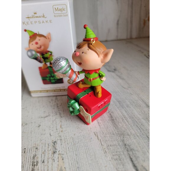 Hallmark voice changing elf magic ornament Xmas microphone - Picture 2 of 6